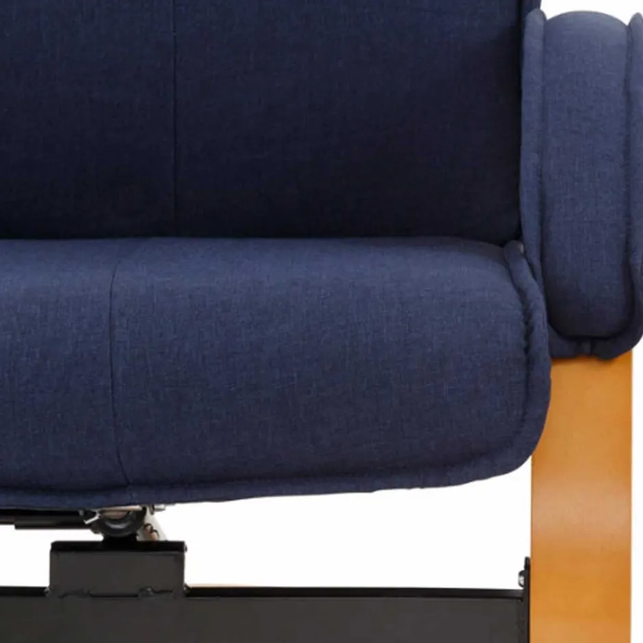 Relaxsessel mit Fußhocker in Dunkelblau - Thani (zweiteilig)^Wohnen Hot