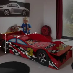 Kinder Wohnen Rennautobett Streeter in Rot