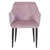 Retro Armlehnenstuhl in Altrosa Samt - Onjamy (2er Set)^Wohnen New