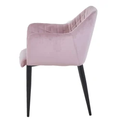 Retro Armlehnenstuhl in Altrosa Samt - Onjamy (2er Set)^Wohnen New