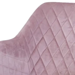 Retro Armlehnenstuhl in Altrosa Samt - Onjamy (2er Set)^Wohnen New