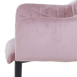 Retro Armlehnenstuhl in Altrosa Samt - Onjamy (2er Set)^Wohnen New