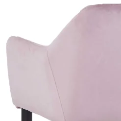 Retro Armlehnenstuhl in Altrosa Samt - Onjamy (2er Set)^Wohnen New