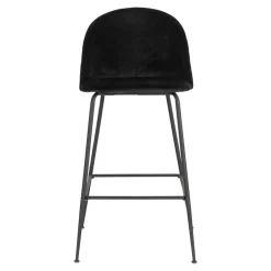 Wohnen Retro Barstühle aus schwarzem Samt - Baltimoore (2er Set)