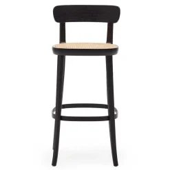 Wohnen Retro Barstuhl mit Wiener Geflecht Sitz - Pulany (2er Set)