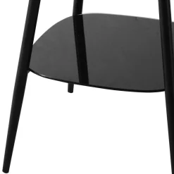 Wohnen Retro Beistelltisch in Marmor Optik Weiß Grau - Salerno