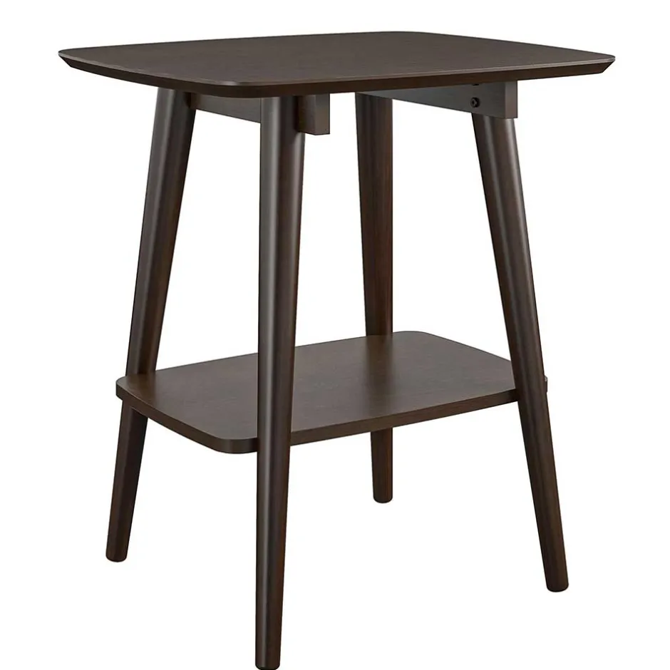 Wohnen Retro Beistelltisch in Walnuss Optik - Despelin