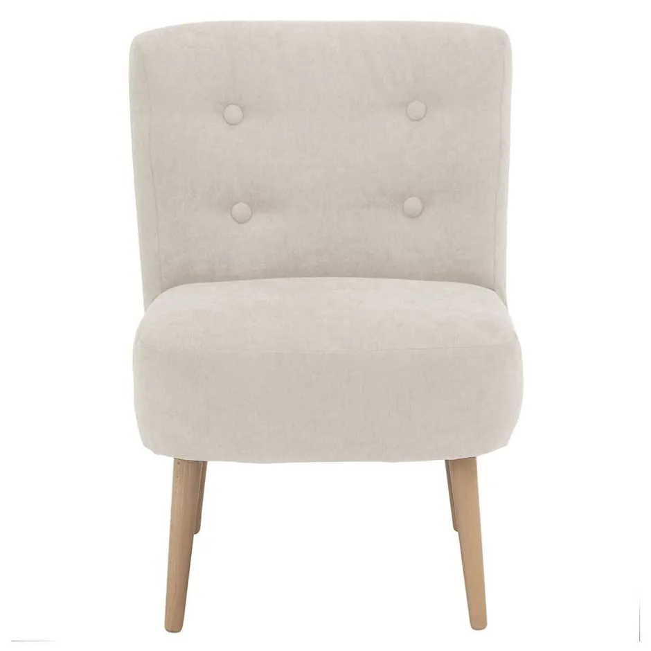 Retro Cocktailsessel in Beige und Buche - Cranzo^Wohnen Hot