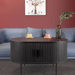 Wohnen Retro Couchtisch mit Schiebetüren - Lurymav