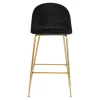 Retro Design Barstühle in Schwarz & Messing - Venjus (2er Set)^Wohnen Clearance