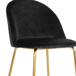 Retro Design Barstühle in Schwarz & Messing - Venjus (2er Set)^Wohnen Clearance