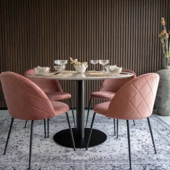 Retro Essgruppe in Rund Set - Mudena (fünfteilig)^Wohnen New