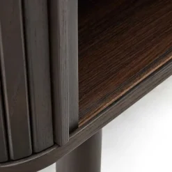 Wohnen Retro Highboard mit Schiebetüren und Fächern - Tadaco