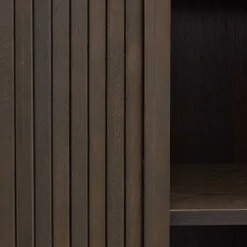 Wohnen Retro Highboard mit Schiebetüren und Fächern - Tadaco