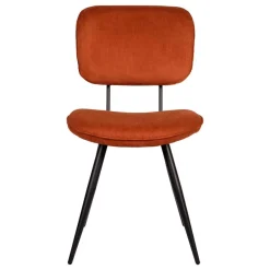 Retro Küchenstuhl in Rost Braun Cord-Bezug - Candeloco (2er Set)^Wohnen Sale