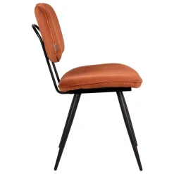 Retro Küchenstuhl in Rost Braun Cord-Bezug - Candeloco (2er Set)^Wohnen Sale