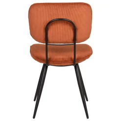 Retro Küchenstuhl in Rost Braun Cord-Bezug - Candeloco (2er Set)^Wohnen Sale