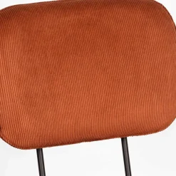 Retro Küchenstuhl in Rost Braun Cord-Bezug - Candeloco (2er Set)^Wohnen Sale