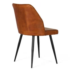 Retro Lederstuhl in Cognac Braun - Valtte^Wohnen Outlet