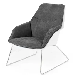 Wohnen Retro Lounge-Sessel in Dunkelgrau - Vibulam (2er Set)