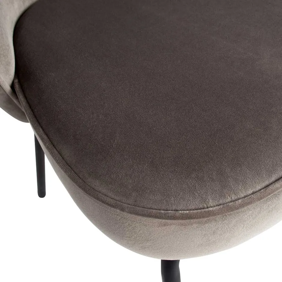 Retro Polsterstühle in Khaki Samt - Ashley (2er Set)^Wohnen Hot