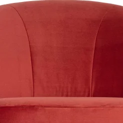 Wohnen Retro Samtsessel in Rot & Schwarz - Dumarkus