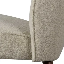 Wohnen Retro Sessel aus Webplüsch in Off-White - Phinia