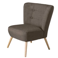 Retro Sessel in Beigegrau Stoff - Florida^Wohnen Clearance