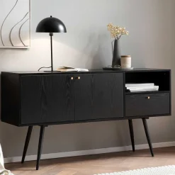 Retro Sideboard in Schwarz - Flair^Wohnen Clearance
