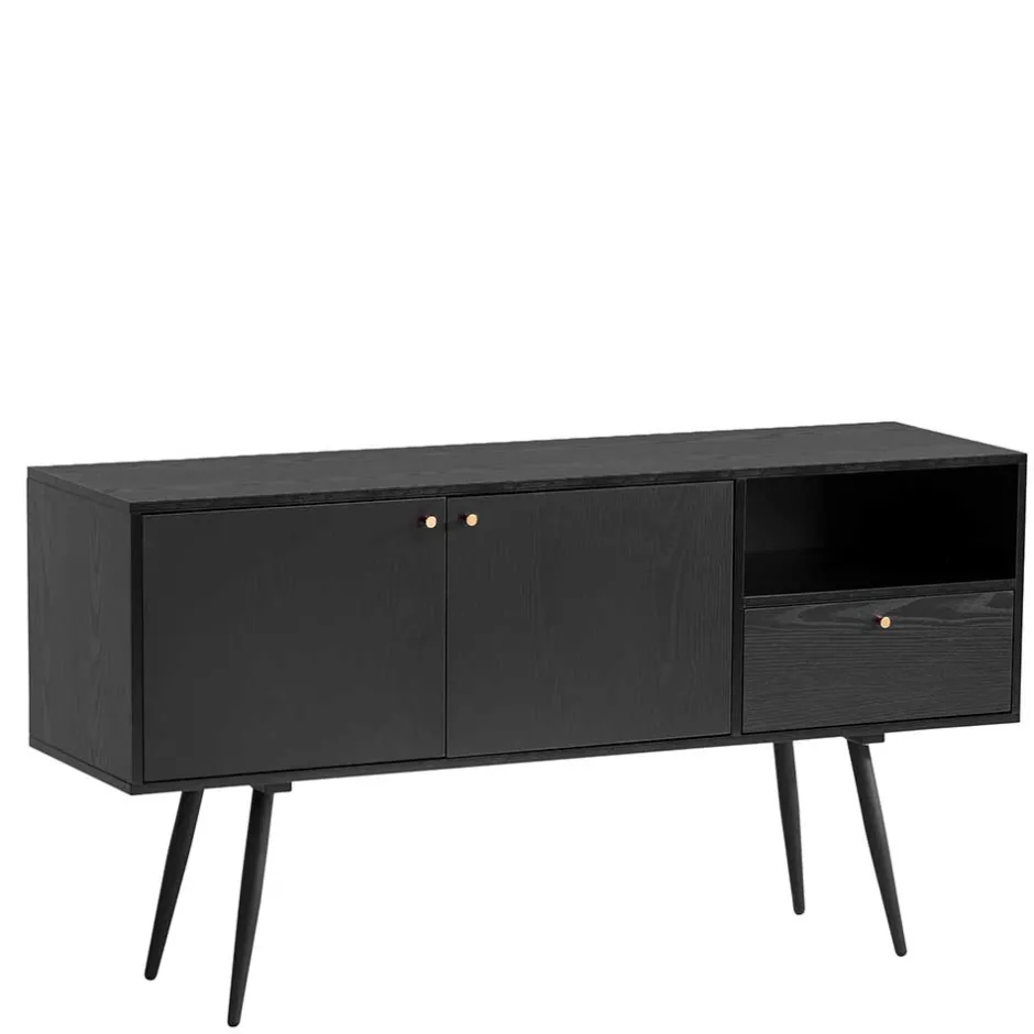 Retro Sideboard in Schwarz - Flair^Wohnen Clearance