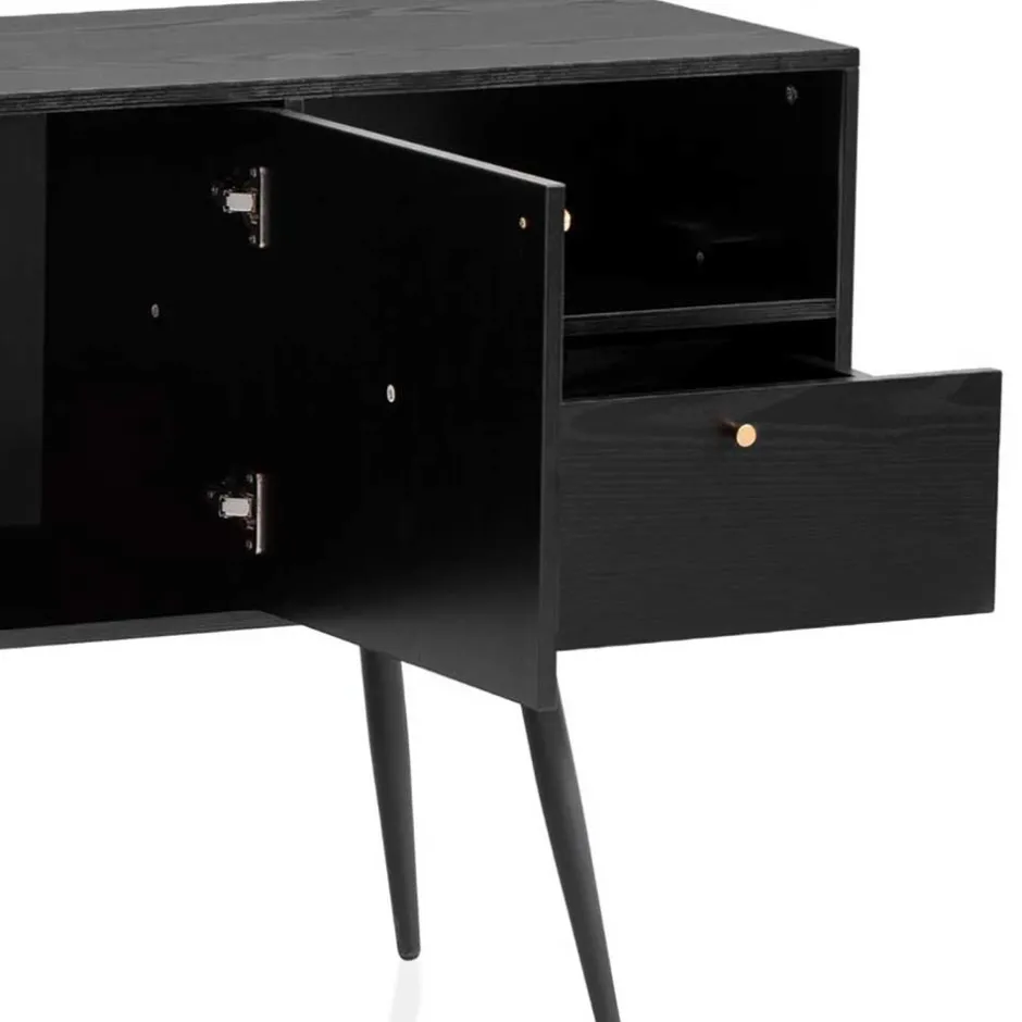 Retro Sideboard in Schwarz - Flair^Wohnen Clearance