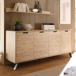Wohnen Retro Sideboard Rodonda in Eiche