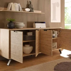 Wohnen Retro Sideboard Rodonda in Eiche