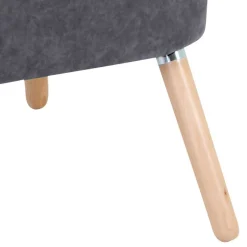 Retro Style Sessel in Anthrazit Velours - Valentino^Wohnen Best