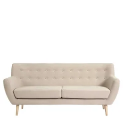 Wohnen Retro Style Sofa in Beige mit Natur - Paulo