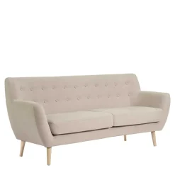 Wohnen Retro Style Sofa in Beige mit Natur - Paulo