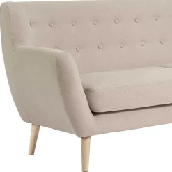 Wohnen Retro Style Sofa in Beige mit Natur - Paulo