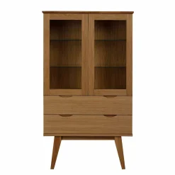 Wohnen Retro Vitrine in Eichefarben - Number