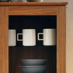 Wohnen Retro Vitrine in Eichefarben - Number