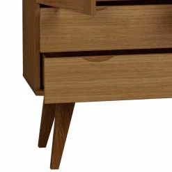 Wohnen Retro Vitrine in Eichefarben - Number