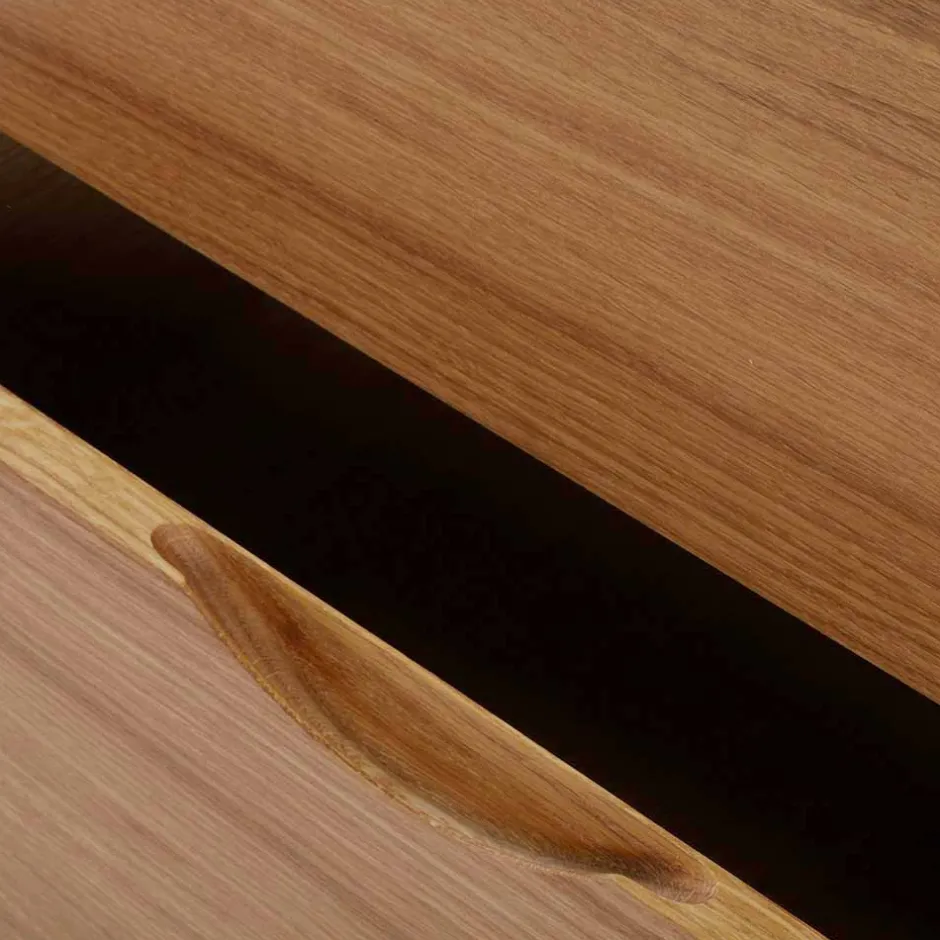 Wohnen Retro Vitrine in Eichefarben - Number