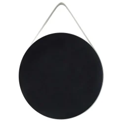 Wohnen Retro Wandspiegel mit Kunstleder in Weiß - Composia