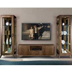 Wohnen Retro Wohnwandd in Nussbaum - Gralaz (dreiteilig)