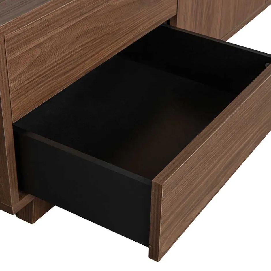 Wohnen Retrodesign TV Board in Walnuss - Acaso