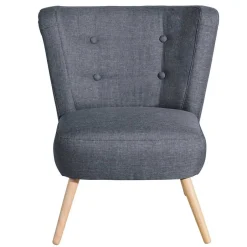 Retro-Sessel in Jeansblau Stoff - Florida^Wohnen Hot