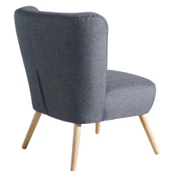 Retro-Sessel in Jeansblau Stoff - Florida^Wohnen Hot