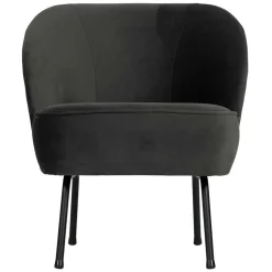 Retrosessel in Schwarz mit Samtbezug - Betty^Wohnen Discount