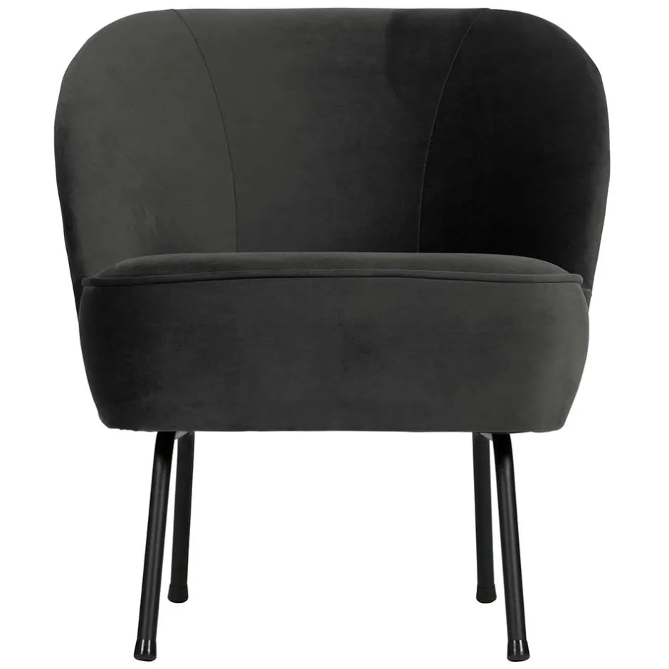 Retrosessel in Schwarz mit Samtbezug - Betty^Wohnen Discount