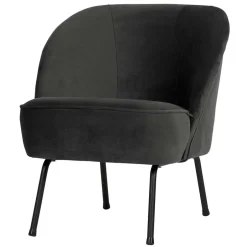 Retrosessel in Schwarz mit Samtbezug - Betty^Wohnen Discount
