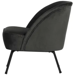 Retrosessel in Schwarz mit Samtbezug - Betty^Wohnen Discount